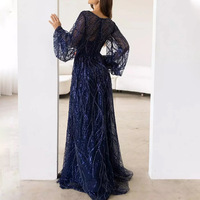 Robe de soirée élégante pour femmes avec imprimé floral long robe de banquet de belle fille avec décoration en dentelle nouveau tempérament