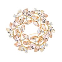 Broche XILIANGFEIZI haut de gamme en cristal motif épi de blé, élégante pour femme, idéale pour mariage, fête, cadeau, accessoire de costume ou de manteau