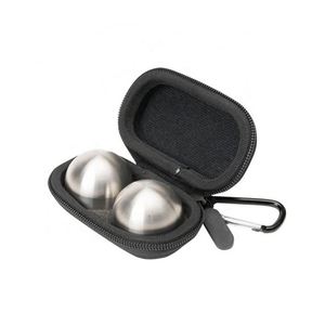 <b>Hard</b> <b>Shell</b> Protective <b>Case</b> 45 RPM Adapter <b>Case</b> EVA Foam Pouch Recorder Accessory <b>Cases</b> for 45 Record Adapters with Carabiner - Product Image 5