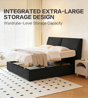 Cadre de lit intelligent réglable avec système de rangement extra-large et télécommande