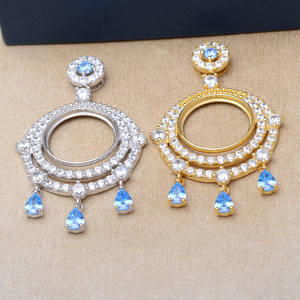 Support de pendentif en acier inoxydable plaqué argent pour perles de 16,3-16,5 mm, support de breloque vide rétro et tendance pour la fabrication de bijoux DIY - Product Image 1