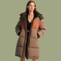 Veste parka pour femme en softshell matelassée de luxe, longue, de haute qualité, pour l'extérieur, duvet de canard 800FP, doudoune pour femme, manteaux pour femme