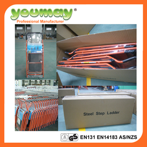 Giá bán buôn thép không gỉ gấp thang hộ gia đình 4 bước thang - Product Image 3