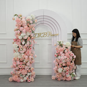 Décoration de mariage de New Design Party fond personnalisable de décoration de fleurs lumineuses fleur rose - Product Image 6