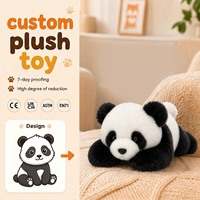 Fabricant de jouets en peluche personnalisés en forme d'ours panda, prototypage rapide, poupée panda douce, mascotte commerciale, en gros, faible teneur en coton PP, anti-stress
