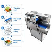 Máquina Procesadora de Vegetales Comercial de Alta Capacidad, Acero Inoxidable 304 de Grado Alimenticio, Certificación CE, Higiénica, Fácil de Limpiar, 500W 1000W