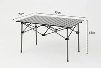 Ensemble de chaise et de table pliante d'extérieur moderne et portable avec cadre en aluminium et tissu Oxford 600D pour jardin, plage, randonnée