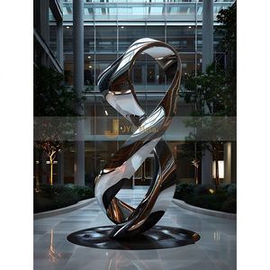 ANW3517 Art Deco Stainless Steel <b>Decorative</b> Sculpture Crafted for Unique <b>Spaces</b> Engineering Project Anniversary - Product Image 4