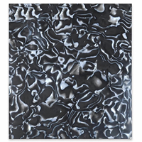 Plaque de Celluloïd à Texture Irrégulière Effet Tourbillon, Feuille de Celluloïd Noir Nacré pour Bricolage et Accessoires de Bijouterie Faits Main