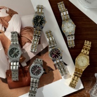 Montre à quartz Scottie 9744, mouvement analogique moderne SEIKO, chronographe résistant à l'eau 3BAR, décontractée, élégante, de haute qualité, en acier inoxydable