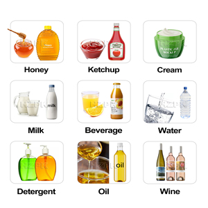 HZPK Semi Auto Oil Peanut Butter Polish Lip Honey Paste High Viscosity Chocolate Plastic Bottle Lotion Filling Machine Prices - Product Image 2