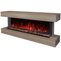 Cheminée électrique encastrable moderne avec luminosité de flamme réglable, télécommande et thermostat contrôlé par application, pour intérieur et extérieur