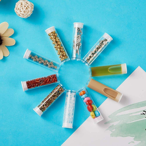 Tubes en plastique transparent de marque LC à bas prix avec bouchons à clapet, impression offset, diamètre 16 mm, volume 10 ml, pour l'artisanat et l'utilisation de rouge à lèvres - Product Image 4