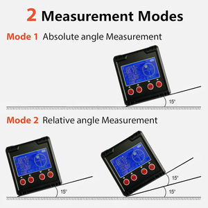 أو ثنائي المحور مقياس مستوى رقمي LCD الخلفية شطبة مربع المغناطيس قاعدة الميل منقلة زاوية أداة قياس - Product Image 2