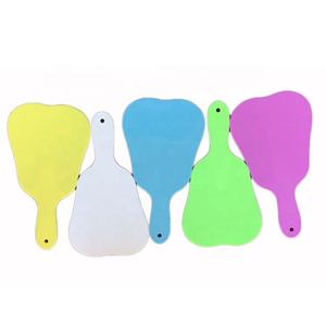 Miroir dentaire à main en verre coloré, forme de dents - Product Image 1