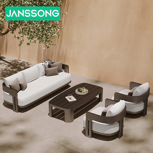 Muebles de Jardín para Exteriores, Sofá de Patio para Hotel, Juego de Muebles de Jardín Modernos de Metal para Patio de Villa, Sofá Impermeable - Product Image 2