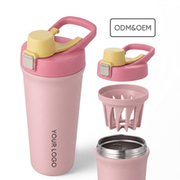 Botella Mezcladora de Acero Inoxidable con Aislamiento al Vacío de 26 oz, con Tapa de Bloqueo a Prueba de Fugas, Bola Mezcladora, Mezcladora de Proteínas, Deportes y Fitness, Logotipo Personalizado