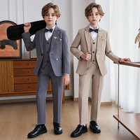 Ensemble de vêtements de cérémonie pour anniversaire : veste unie et pantalon pour garçons de 2 à 16 ans