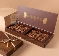Vente en gros de boîte de macaron d'emballage de luxe imprimé de truffe au chocolat boîte de chocolat en papier vide en carton avec logo