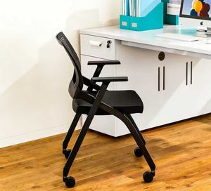 Chaise d'ordinateur, chaise de bureau pliable à roulettes pour la maison, chaise de formation et de conférence, chaise de dortoir, fauteuil confortable - Product Image 2