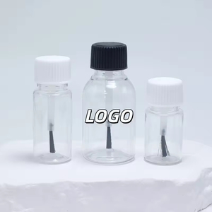 Paquete de Envases Cosméticos de Plástico PET Transparente de 5ml, 10ml, 15ml, 20ml y 30ml con Brocha para Dispensar Aceites Esenciales, Muestras Pequeñas y Esmalte de Uñas - Product Image 1