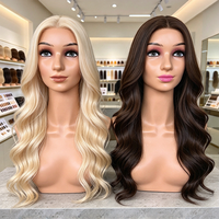 Tête de mannequin réaliste haut de gamme avec épaules pour présentation de perruques et vente en salon de beauté