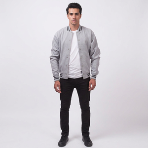 Custom Logo Made <b>Long</b> Sleeve <b>Men</b> Fleece Varsity <b>Jacket</b> for Sale 2025 Latest Design <b>Men</b> Fleece Varsity <b>Jacket</b> OEM Serviced - Product Image 1