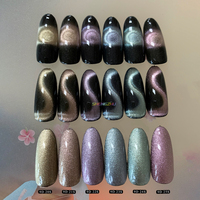 Hersteller 9D Macaron Chamäleon Katzenauge Nagellackpulver Multichrome Aurora Magnetisches Nagelpigment