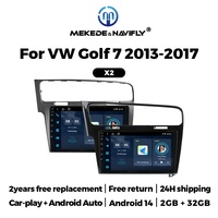 MEKEDE X1 X2 Pemutar DVD Mobil Android Auto Radio Layar Stereo Mobil untuk VW Golf 7 Abu-abu Back Usd GPS Kabel Rca Kiri