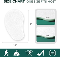 2 paires de coussinets métatarsiens en feutre épais de 1/8 po et 2 paires de coussinets métatarsiens en feutre épais de 1/4 po pour le soutien de l'avant-pied, coussinets de pied souples, coussinets pour le ballon du pied pour femmes et hommes