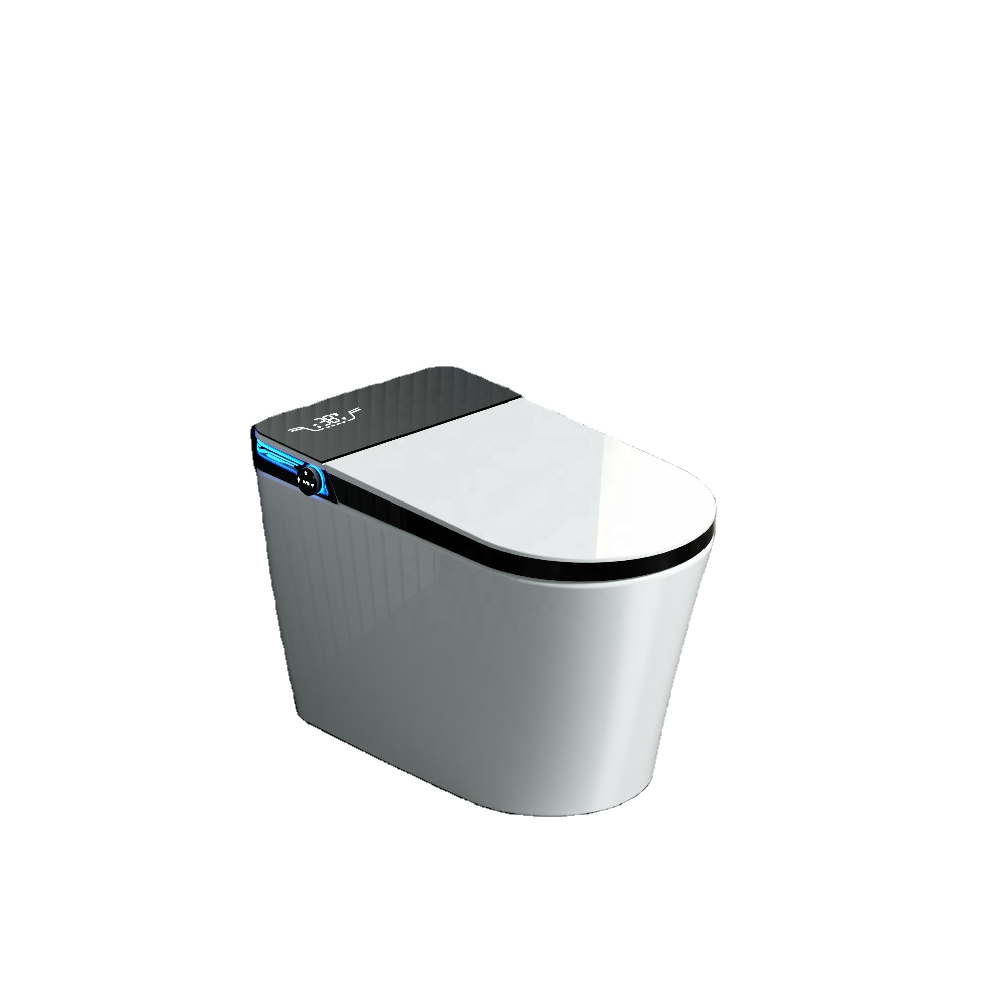 Luxury Resort Hotel Suite LED Display Integrated Smart Toilet Family Bathroom Induction Flush Ceramic Smart Electric Toilet