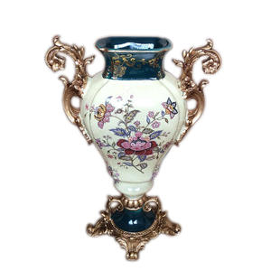 High-End European <b>Resin</b> <b>Vase</b> with Handles-Eco-Friendly Tabletop Wedding Gift for Living Room - Product Image 2