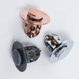 سدادة صرف من النحاس من النوع الذي يعمل بالدفع ، ملحقات حمام شاملة لأحواض المطبخ للأرضيات الأساسية ، تسرب حوض غسيل مزيل العرق - Product Image 2