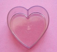 Groothandel Hart Vorm Clear Container Houder Schimmel Decoratieve Verlichting Met Plastic Cup Thee Kaars
