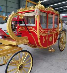 Carro de transporte especial OEM, coche de caballo real, coche de caballo eléctrico clásico y cómodo