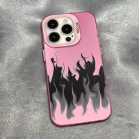 Coques de téléphone antichoc de luxe Blue-Flame en TPU+PC pour 17 16 15 Plus Pro Max 14 13 12 11, avec protection personnalisée et logo photo