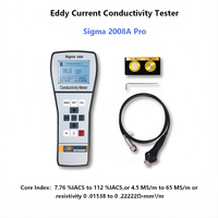 Testeur de conductivité numérique SIGMA 2008A Pro, haute précision, test par courants de Foucault pour métaux non ferromagnétiques, 1 an, IP65