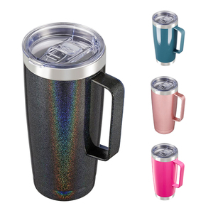 WeVi Bán Sỉ Cốc Vại Cà Phê Du Lịch Hai Lớp 20Oz Bằng Thép Không Gỉ Có Tay Cầm - Product Image 2