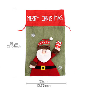 Grande Zaino 3D in Lino a Forma <span class=keywords><strong>di</strong></span> Babbo <span class=keywords><strong>Natale</strong></span>, Sacchetto Regalo con Coulisse per Bambini, per Gioielli e Uso Domestico, Sacchetto Natalizio a Forma <span class=keywords><strong>di</strong></span> Pupazzo <span class=keywords><strong>di</strong></span> Neve - Product Image 6