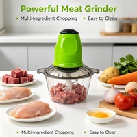 Hachoir Électrique Mini pour Aliments, Hachoir à Viande Domestique, Petit Mixeur Électrique pour Fruits, Légumes et Viande