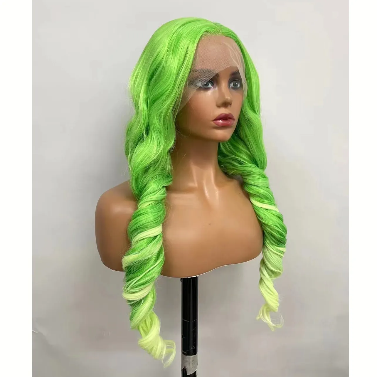 クロージャーオンブル2トーンカラー/カラー2トーンT1b/グリーンレミーヘアベトナム髪織り> = 30% の人間の髪の織りバンドル