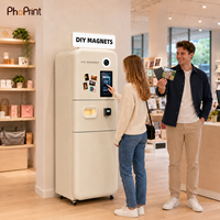 Imprimante photo souvenir en libre-service avec aimant de réfrigérateur et machine photo instantanée pour aimants de réfrigérateur, idéale pour les magasins de détail