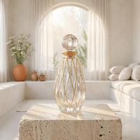 Flacon en verre scellé avec bouchon en liège pour huile d'Attar Oud, 280 ml, emballage de parfum arabe, modèle WJU141, de l'usine WANJING