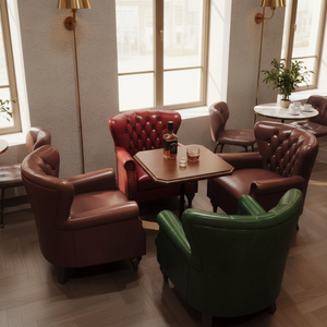 Sillas de Restaurante de Madera de Diseño Antiguo Moderno Personalizables, Muebles Comerciales Duraderos y Ecológicos para Restaurantes - Product Image 3