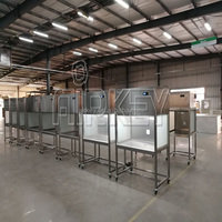 Système de banc de nettoyage à flux laminaire vertical avec unité de filtre à ventilateur FFU, douche à air et conception de mur souple pour laboratoire et tente de culture
