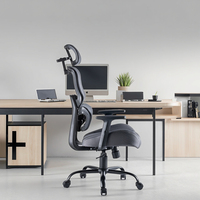 Chaise de bureau exécutive moderne en maille respirante avec appui-tête 3D réglable et soutien lombaire dynamique pour commande en gros