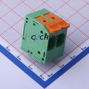 DG2206R-7.5-DB-02P-14-00A(H) Plug-in Terminal Block Through hole,P=7.5mm Board-to-Board / Socket - Closed 1x2P 7.5mm Green - Product Image 1