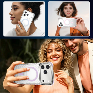 <span class=keywords><strong>Funda</strong></span> Magnética Transparente <span class=keywords><strong>para</strong></span> iPhone 18 17 16 Pro Max 15 Plus, Carcasa <span class=keywords><strong>Protectora</strong></span> Anticaídas y Antigolpes, Venta al Por Mayor - Product Image 2