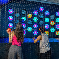 Dalles de projection interactives pour sol, jeux muraux LED pour enfants, jeux d'intérieur en métal 35x35cm, fabriquées en Chine