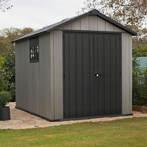 Casetta da Giardino Keter Oakland 229x287x242H cm Grigio Effetto Legno Spazzolato Duotech Soluzione di Stoccaggio - Product Image 6